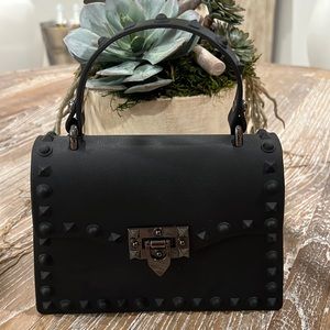 Studded jelly handbag